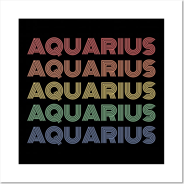 Colorful Aquarius zodiac design! Wall Art by euheincaio